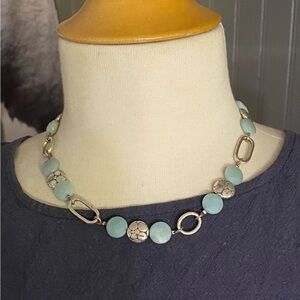 Brighton Amazonite and silver coin Necklace